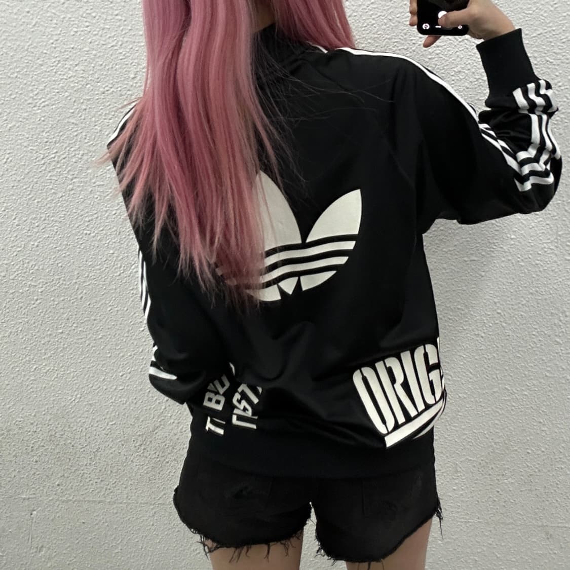 아디다스 멀티 프린팅로고 화이트라인 블랙 트랙탑 95 상품이미지3