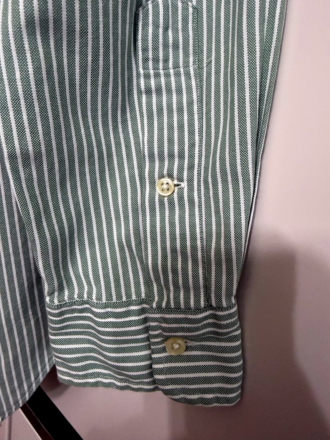 폴로 랄프로렌 클래식핏 연그린 줄무늬셔츠 95- 마른 100 상품이미지4