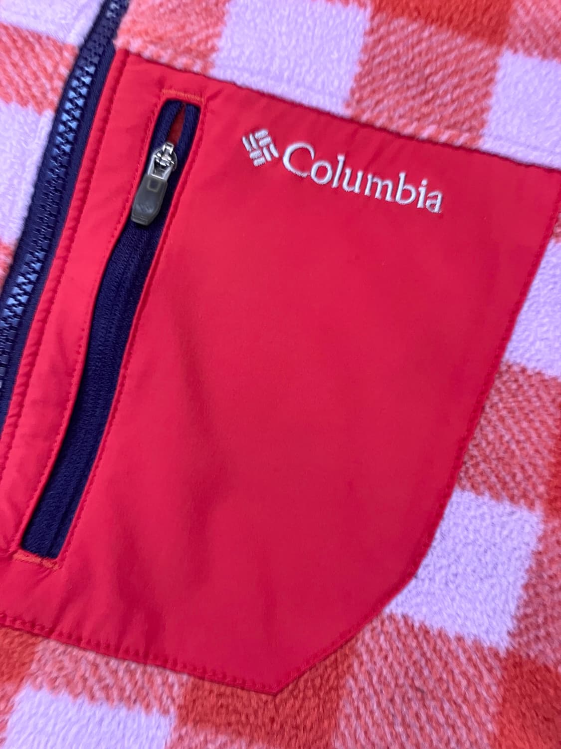 컬럼비아 스트릿 체크 플리스 자켓 레드 S #csz2900 상품이미지4