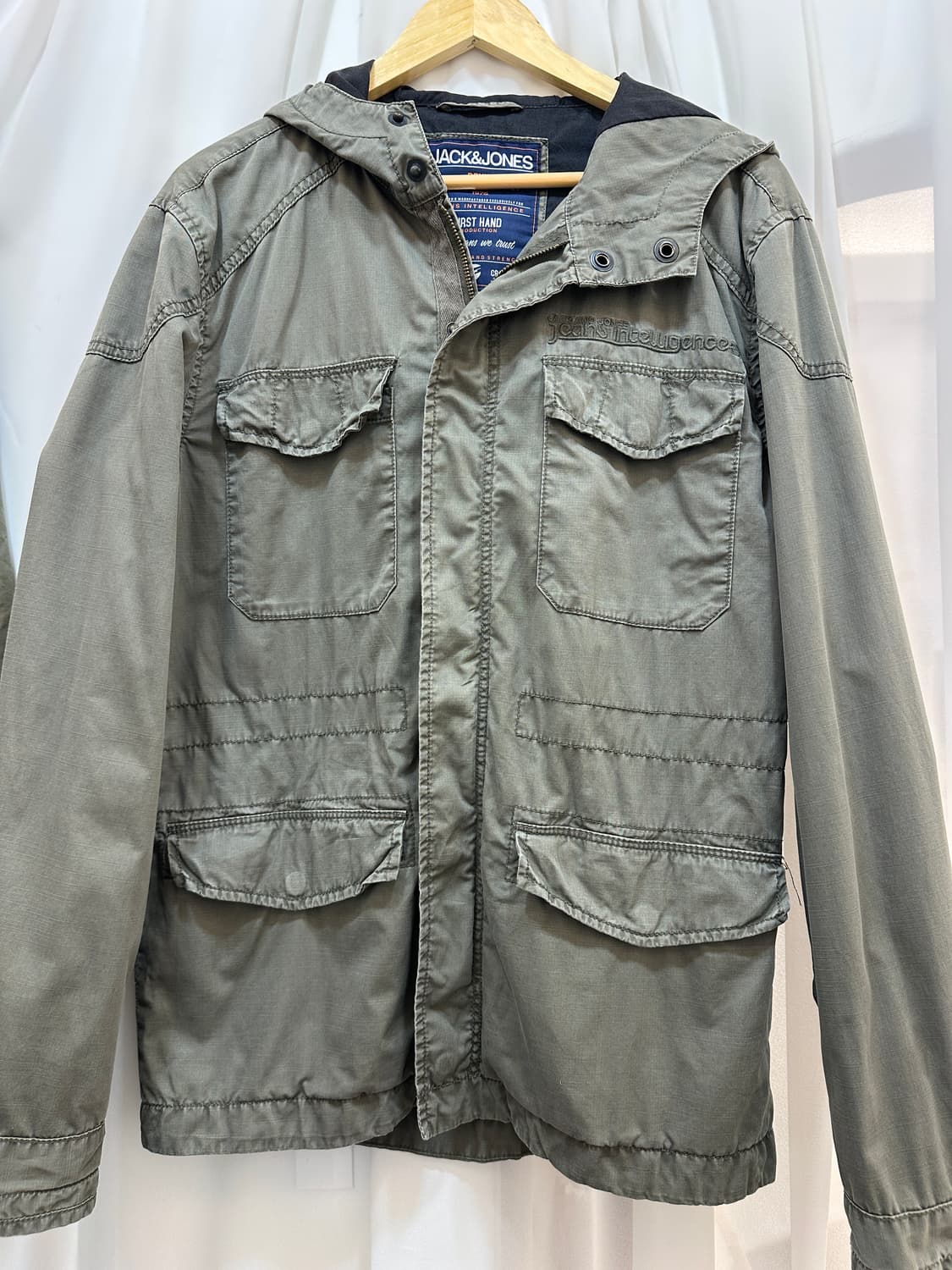 잭앤존스 야상 M사이즈 카키색 상품이미지1