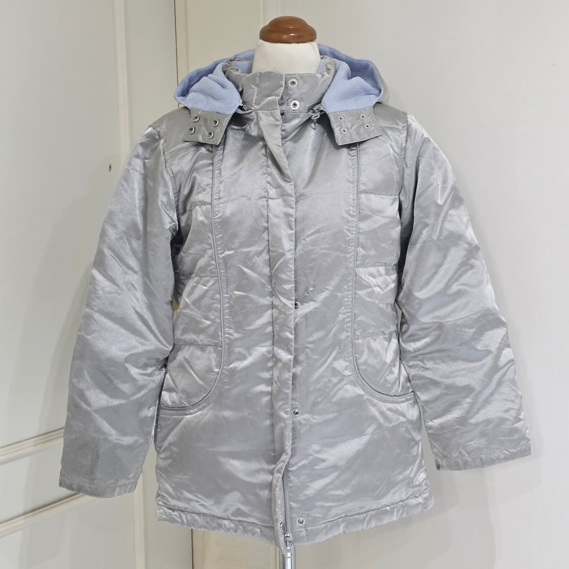 GAP) 일본판 빈티지 실버 오네갸루 오리털 후드 다운패딩 상품이미지1