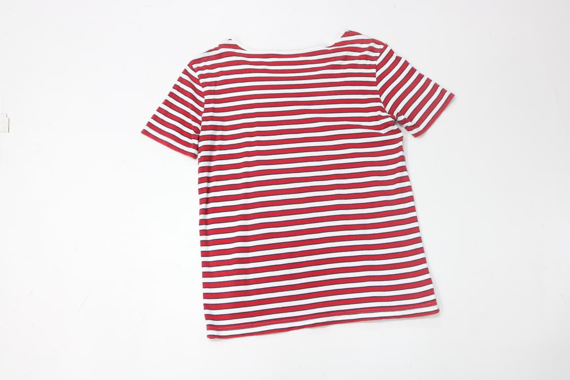 네넷 빈티지 냐 로고 레드 스트라이프 반팔티셔츠 상품이미지6