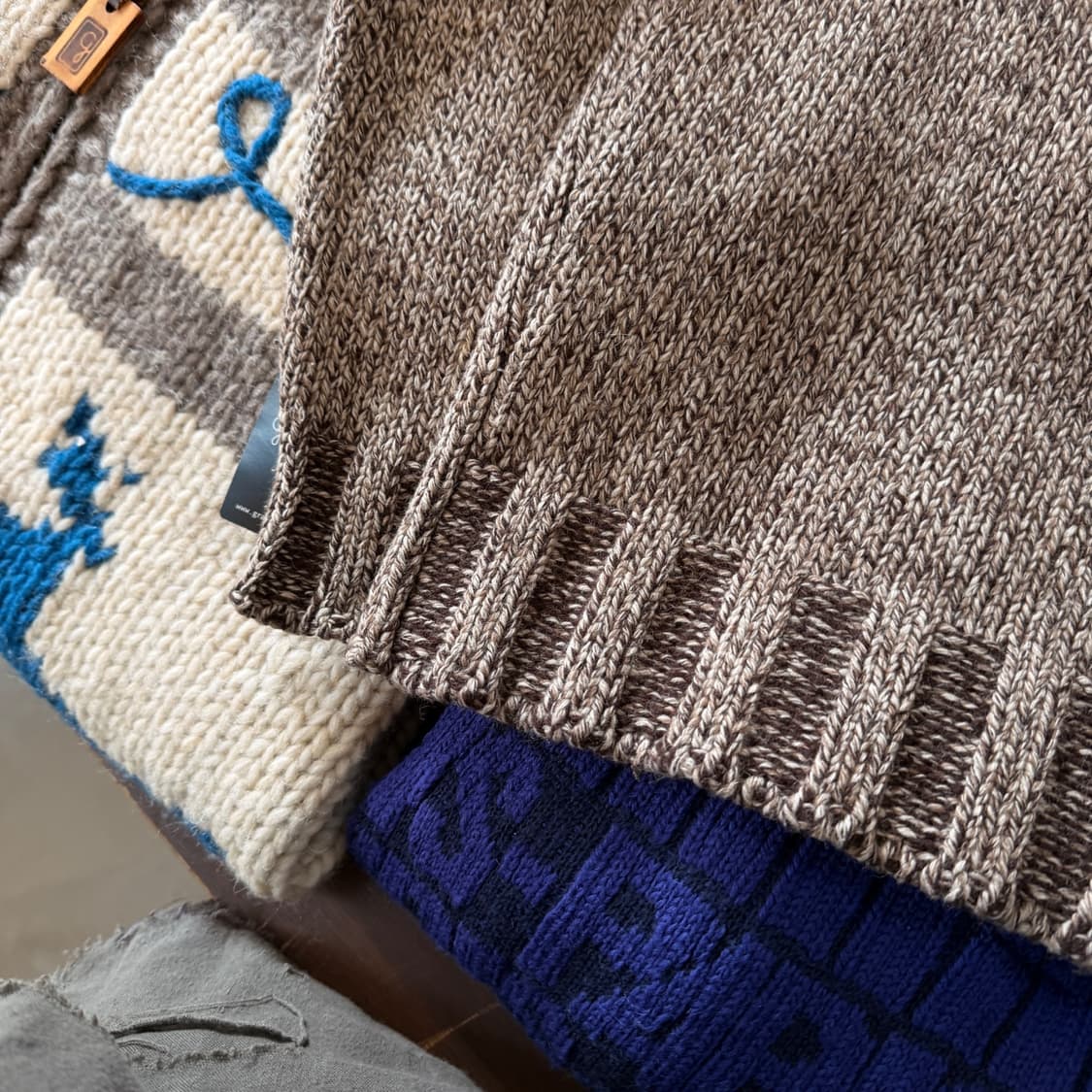 폴 스미스 헤비 울 니트 집업 자켓 L 리리지퍼 MADE IN JAPAN 상품이미지7