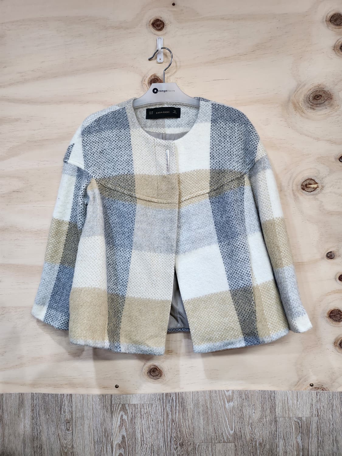 136) 자라 ZARA 체크 숏 자켓 상품이미지1