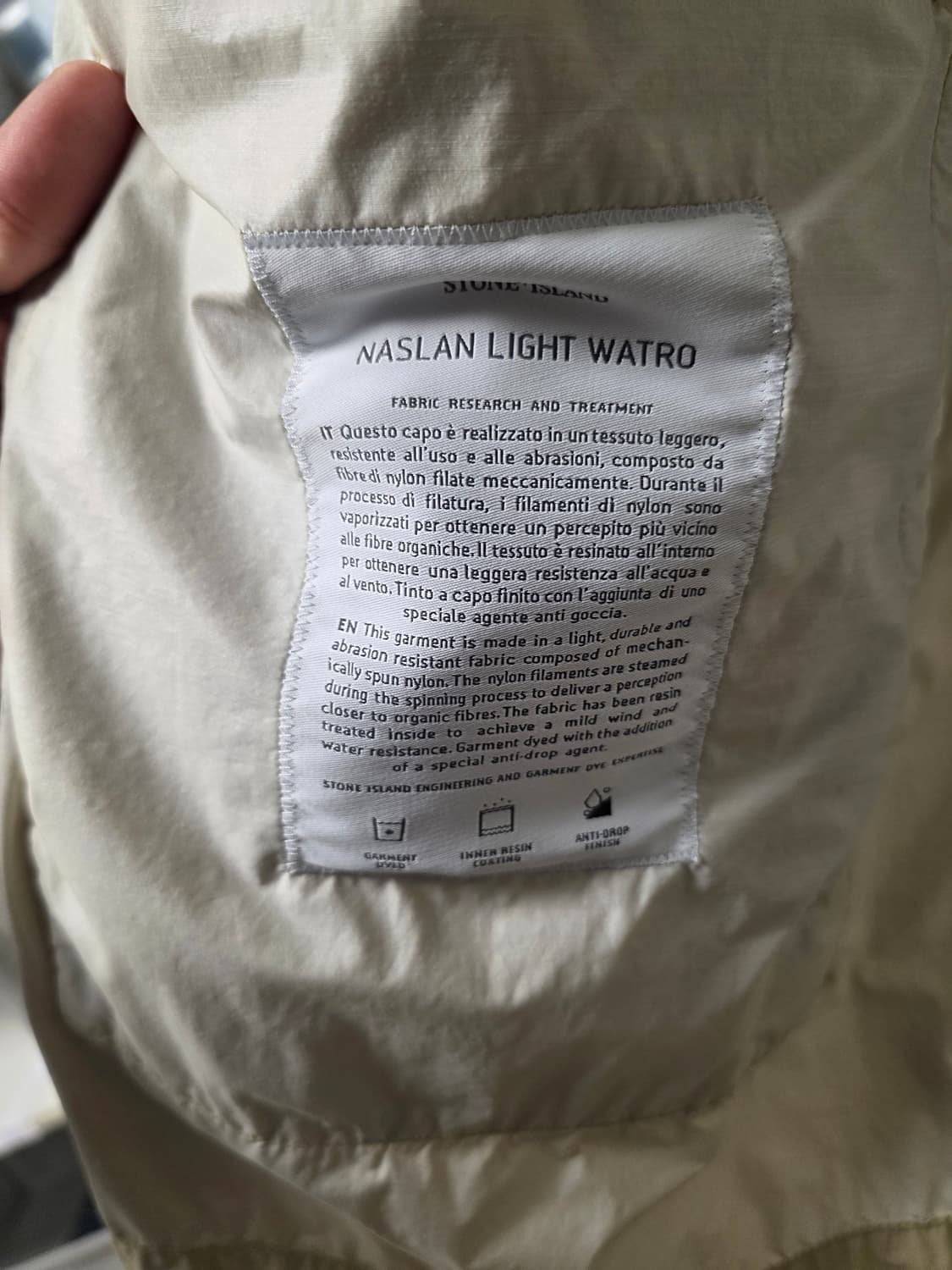 스톤아일랜드 나슬란 롱기장 자켓 야상 바람막이 M 상품이미지5