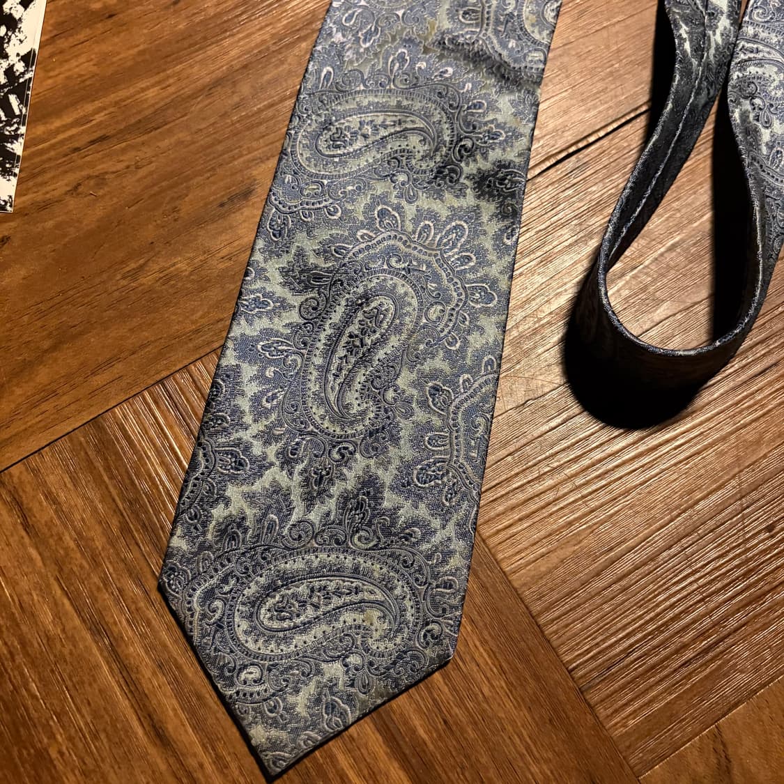 Daks blue silk paisley tie 상품이미지1