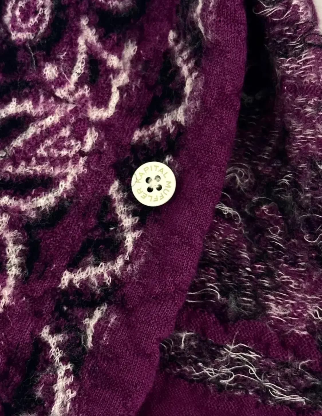 캐피탈 융축 울 반다나 머플러 퍼플 미착용 새제품 상품이미지2