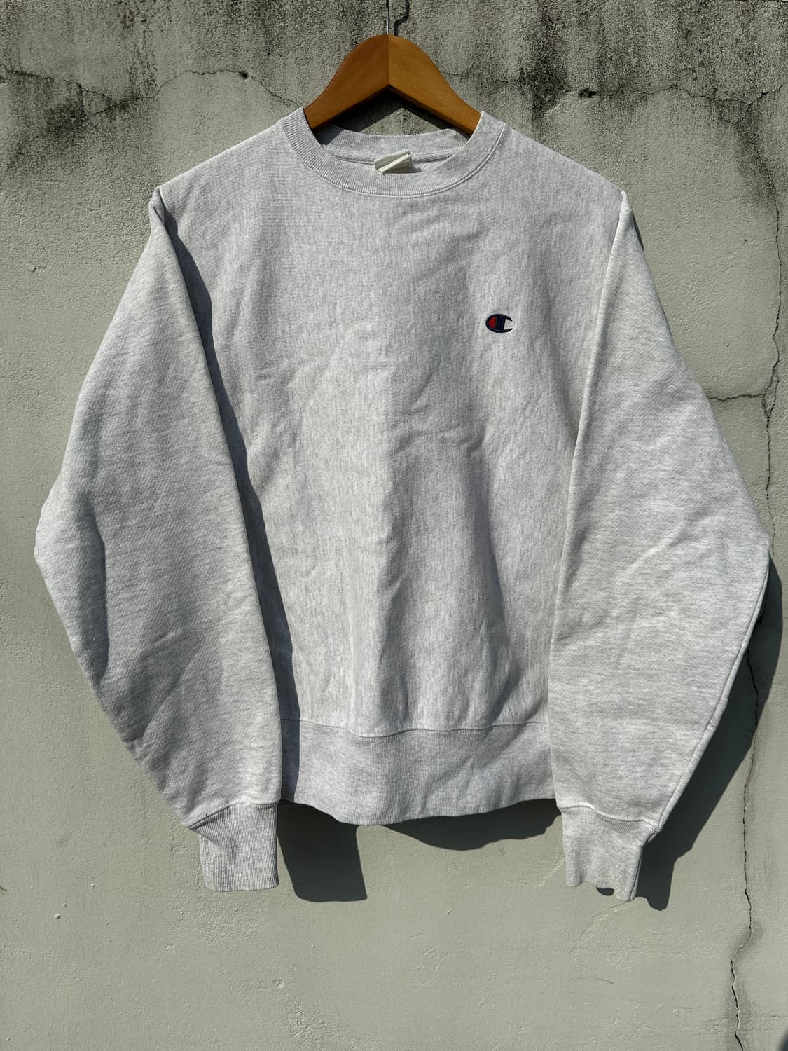 [M] 챔피온 리버스위브 멜란지 그레이 맨투맨 스웻셔츠 상품이미지1
