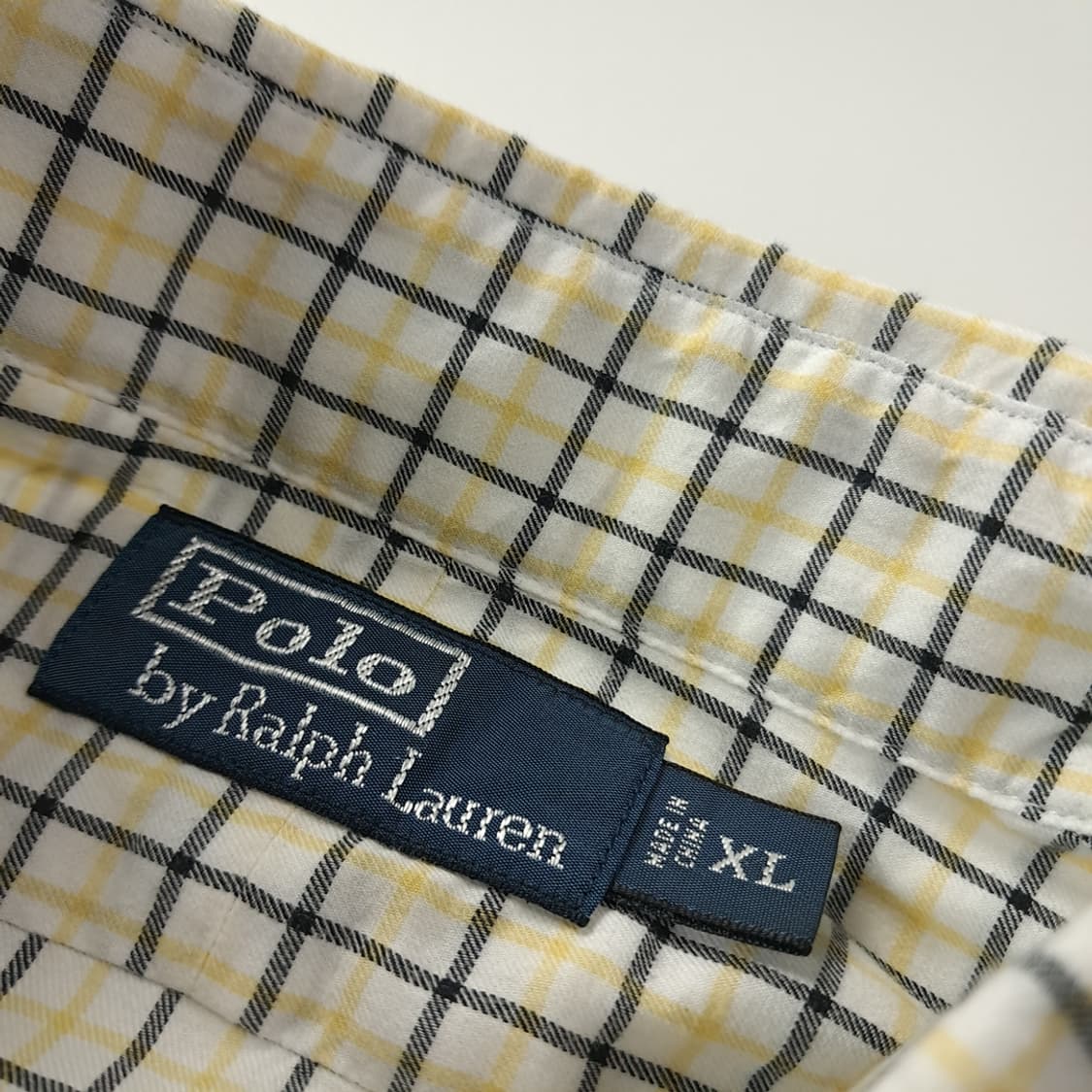 CJ188 XL 폴로 00s 블랙 옐로우 멀티  윈도우페인체크 셔츠 남 상품이미지3