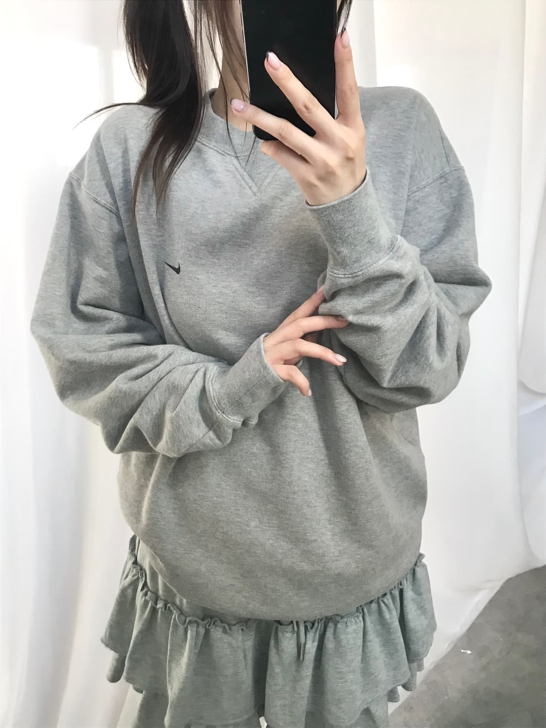 Nike 나이키 스우시 그레이컬러 맨투맨 상품이미지2