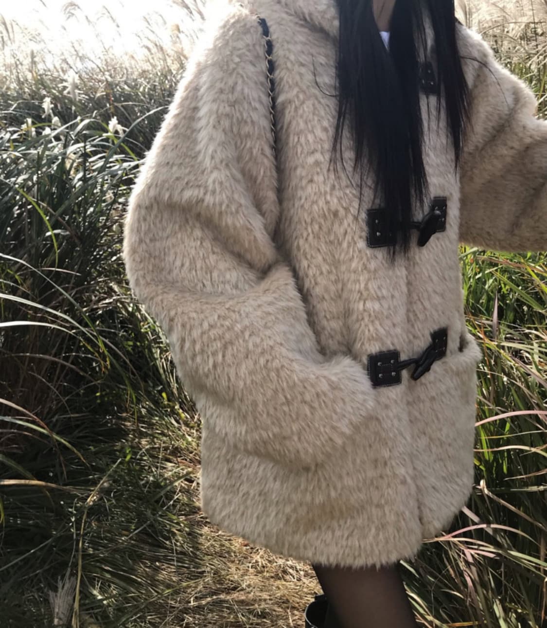 위아 weare 슈페너 무스탕 베이지 상품이미지2