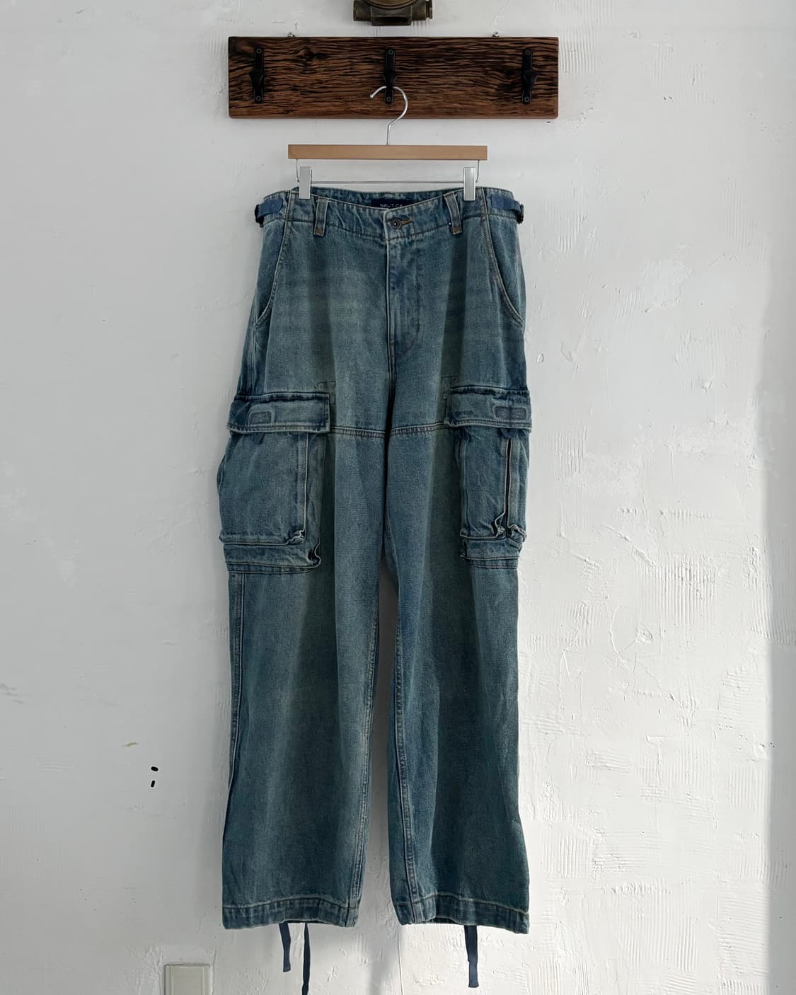 NAUTICA 노티카 와이드 카고포켓 데님 팬츠 상품이미지2