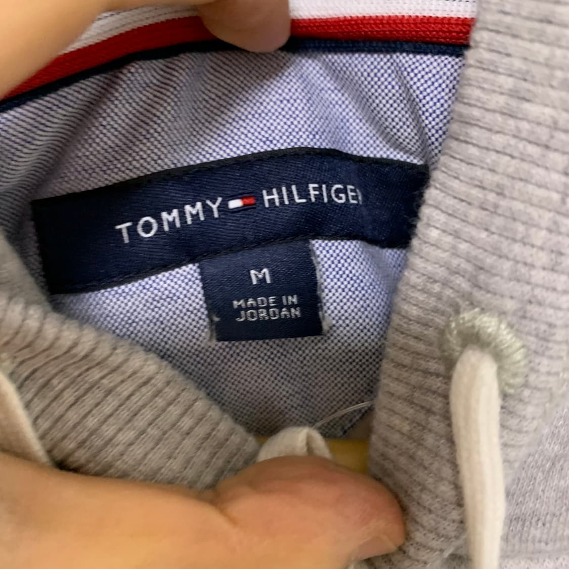 타미힐피거 빈티지 로고 그레이 후드티 M 상품이미지7
