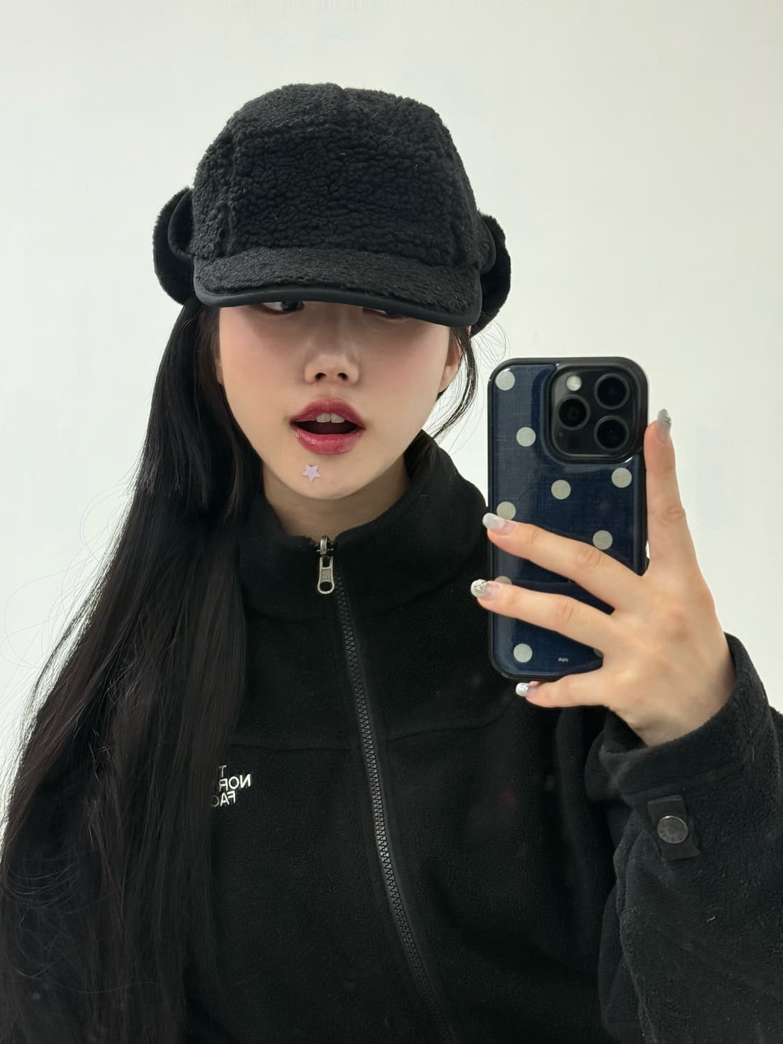 노스페이스 블랙 후리스 트루퍼햇 상품이미지4