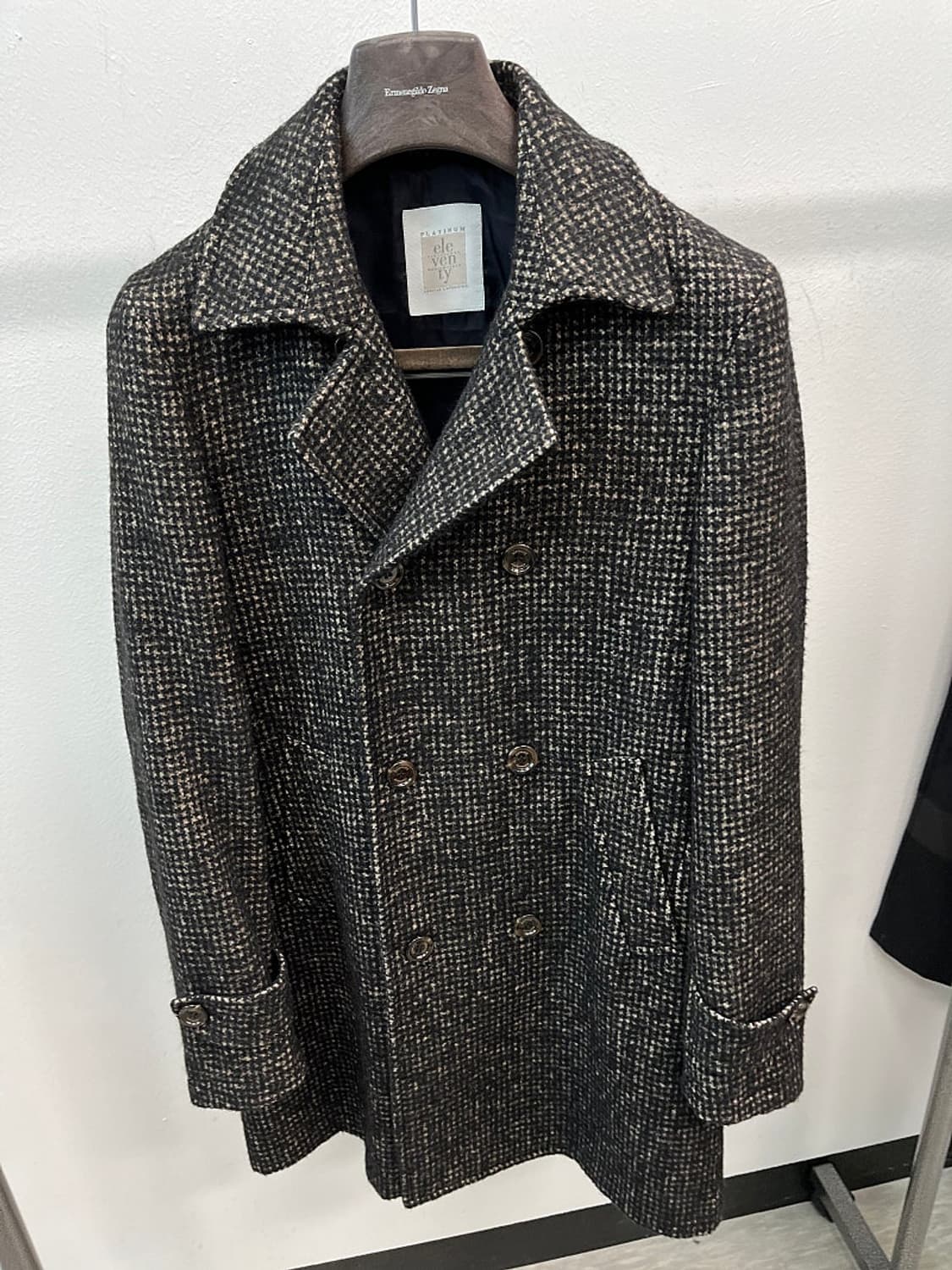 95) 일레븐티 알파카 트위드 더블코트  상품이미지3