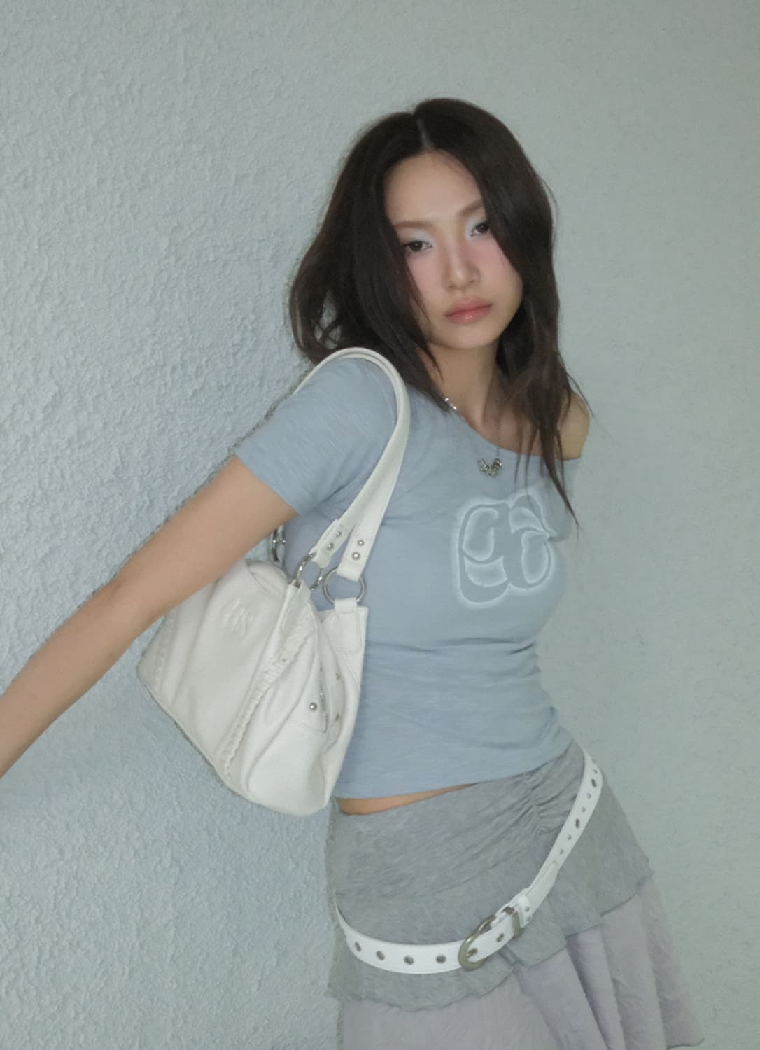 애즈온 키키 슬림 티 라이트블루 상품이미지1
