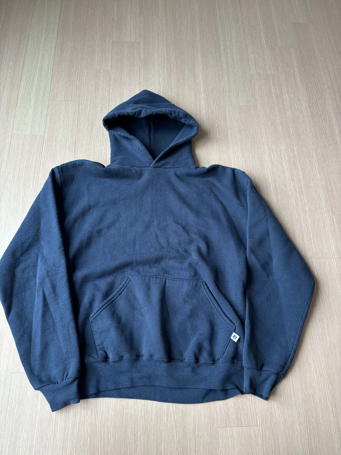 빈티지 러셀 navy 후드 상품이미지1