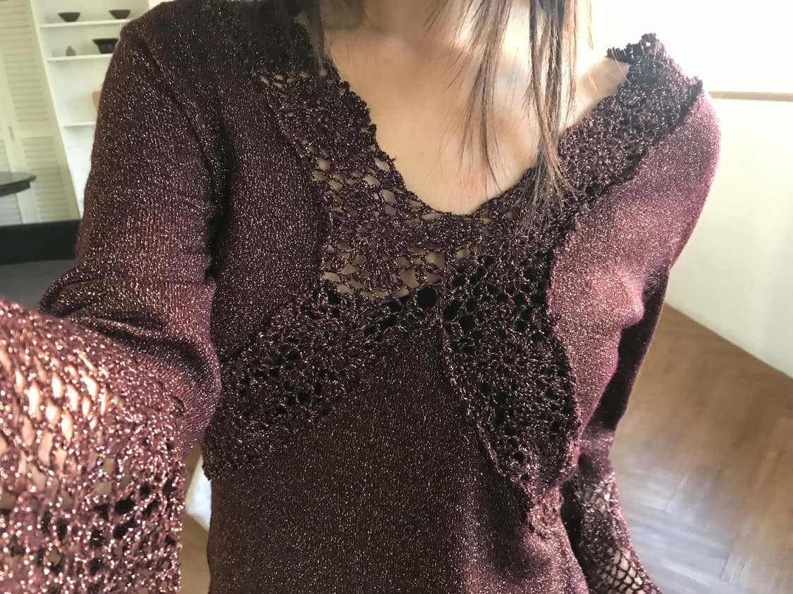 vintage pearl lace top (black color) 상품이미지7