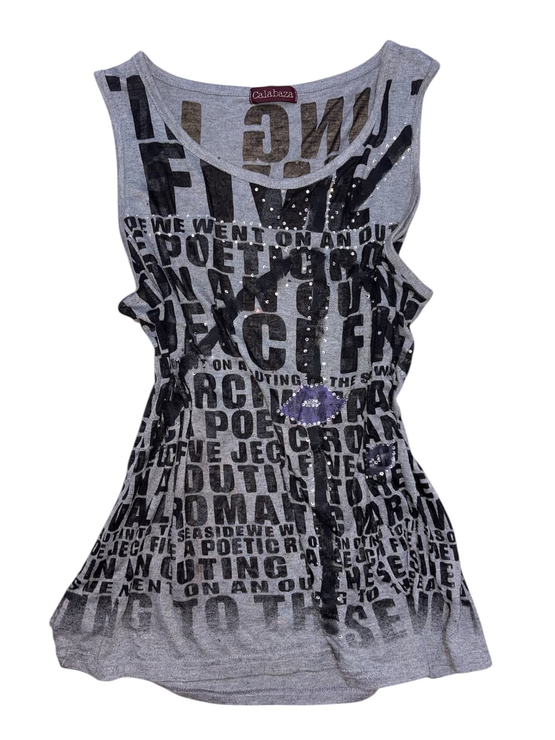 punk purple kiss sleeveless 상품이미지1