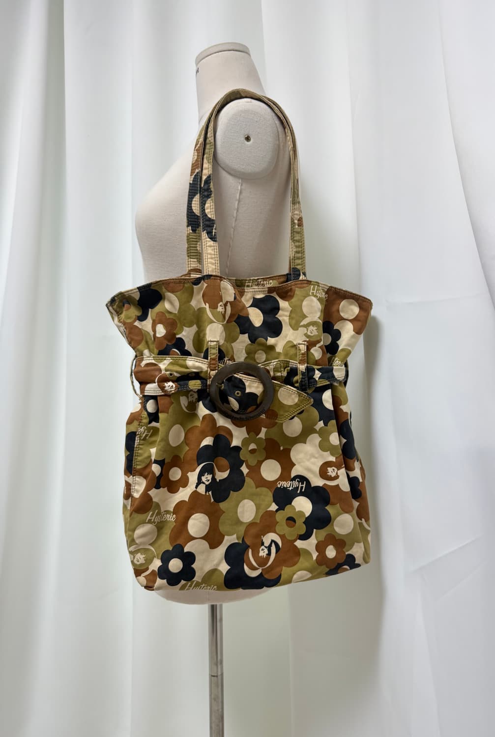 히스테릭글래머 카모플라쥬 플라워 패턴 토트백 상품이미지3