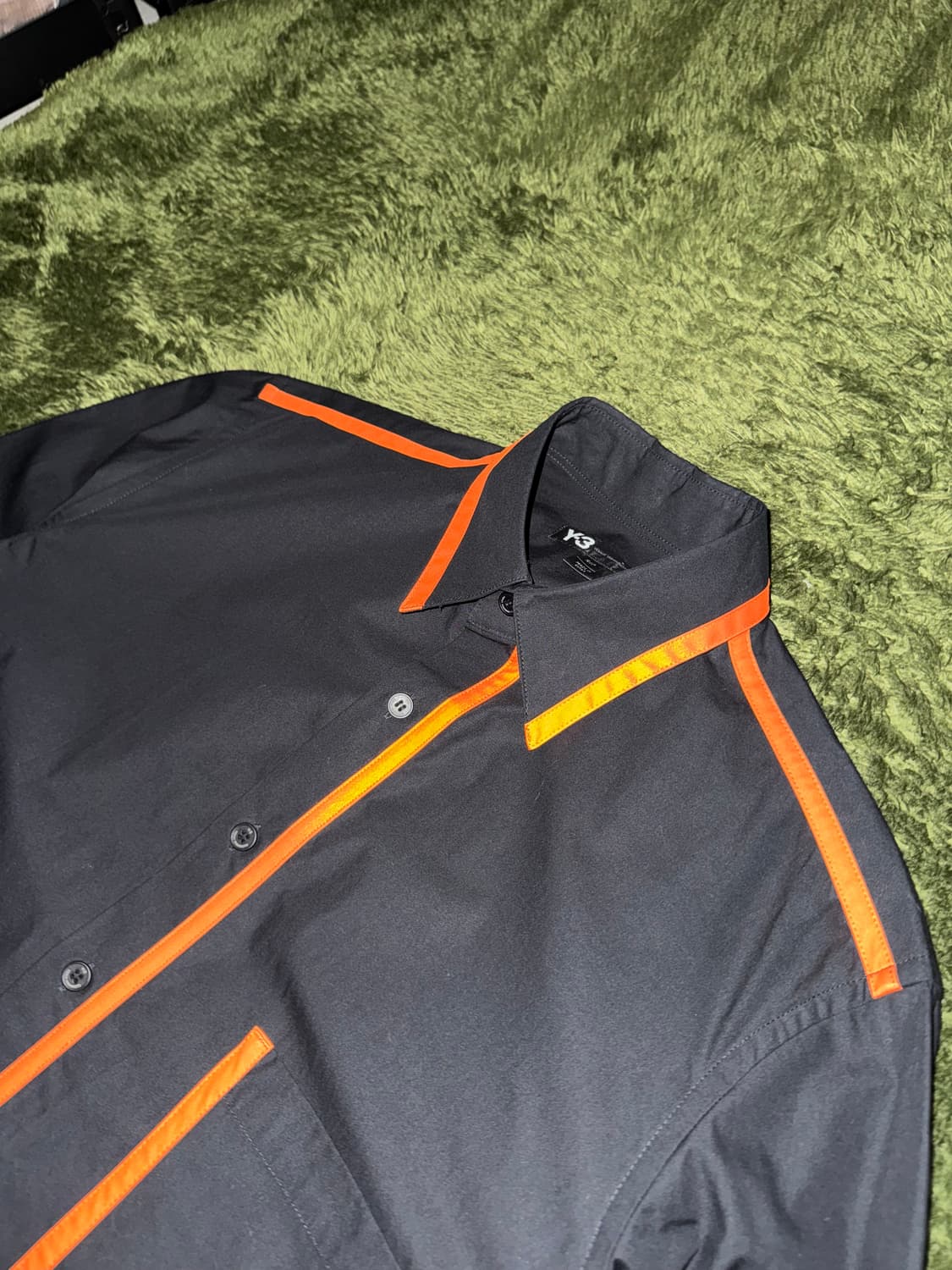 [S] Y-3 요지 야마모토 15SS 오렌지 라인 코튼 셔츠 상품이미지2