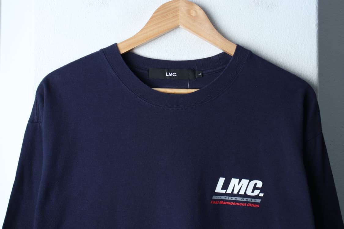 (L-XL) 엘엠씨 반팔 티셔츠 백로고 네이비 스트릿-H32256 상품이미지3