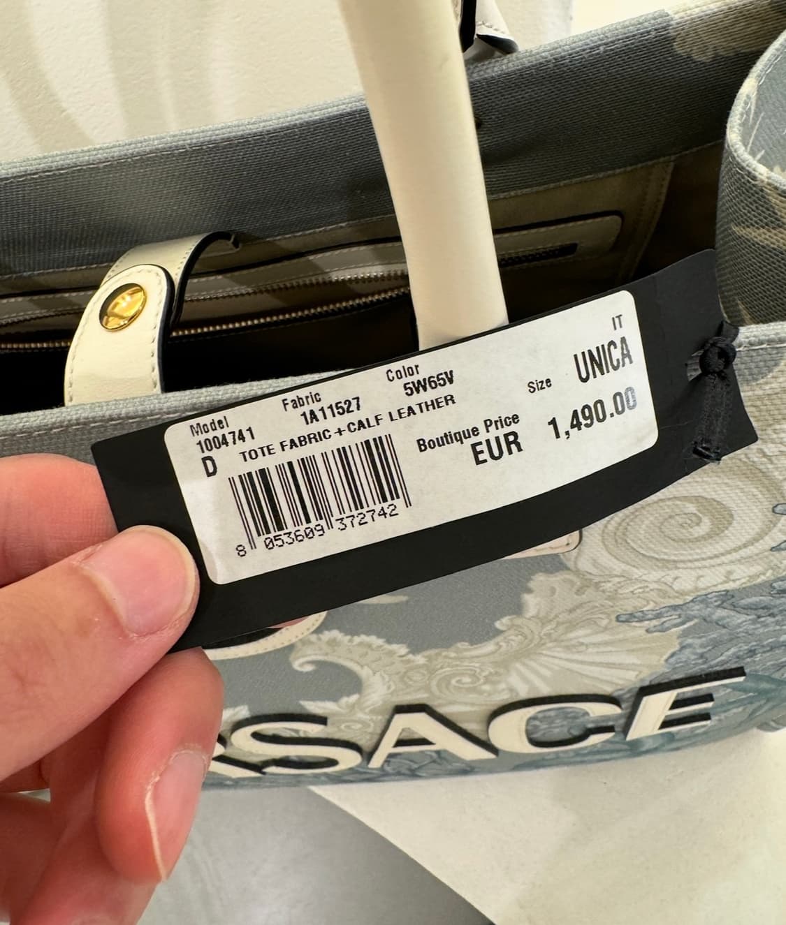 베르사체 프린트 라지 캔버스 토트백 상품이미지3