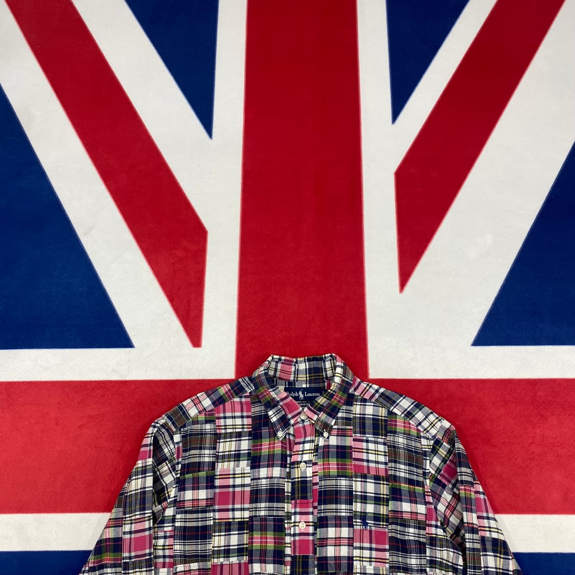 폴로 패치워크 체크셔츠 M 상품이미지2