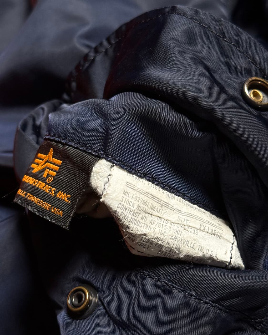 90‘s 알파인더스트리 MA-1 플라이트 자켓 XXL 상품이미지6