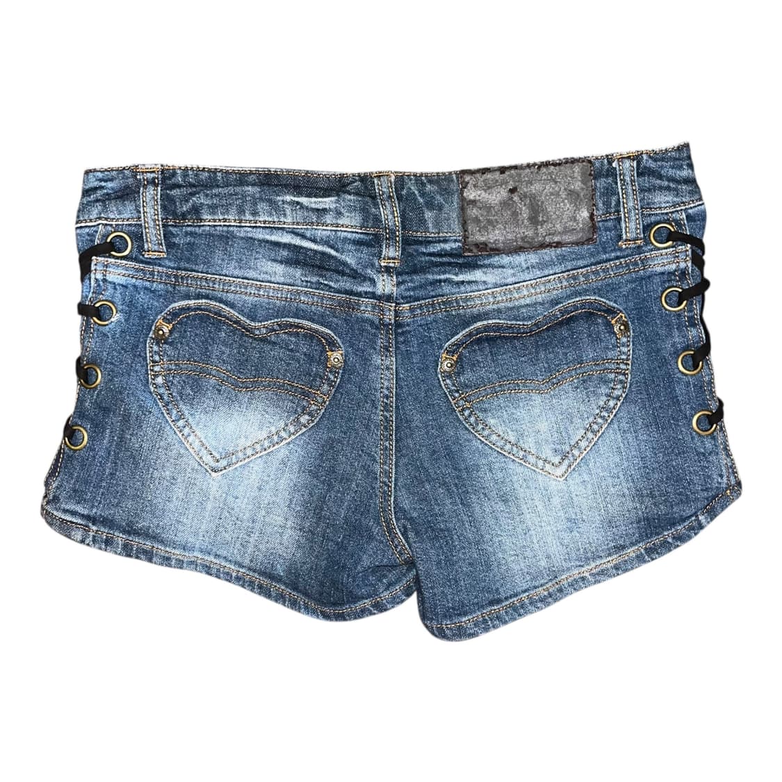 TRALALA 트랄라라 하트참 아일렛 데님 숏팬츠 갸루y2k펑크 상품이미지3