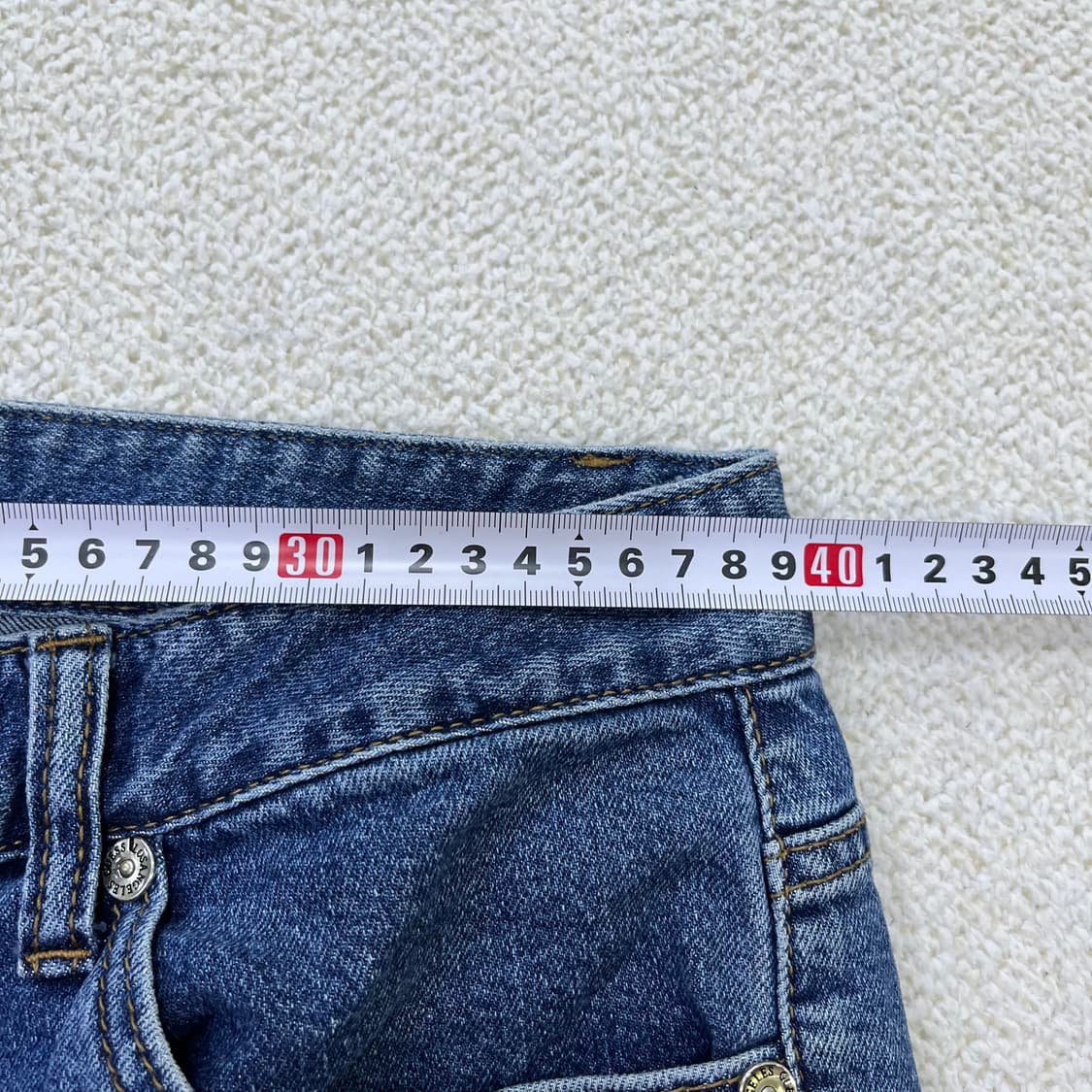 31 게스 여성 중청 와이드 데님 0406M 상품이미지5