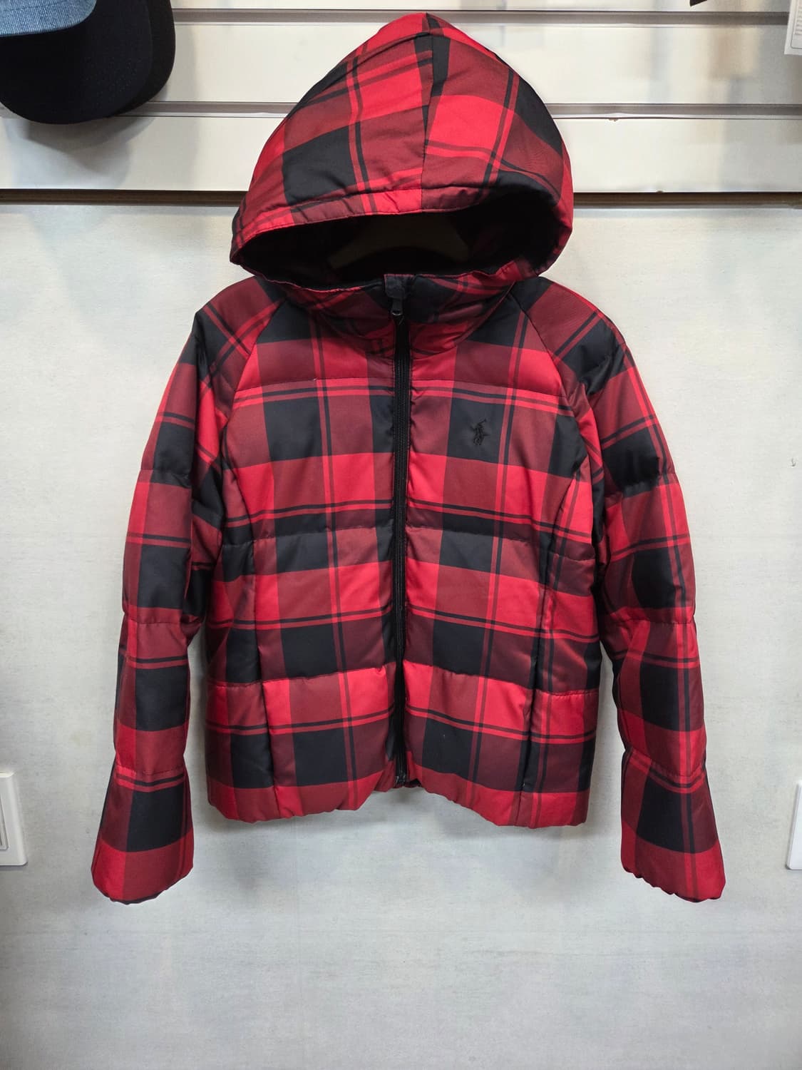 폴로랄프로렌 주니어 타탄체크 패딩 자켓 12 14 L 상품이미지1