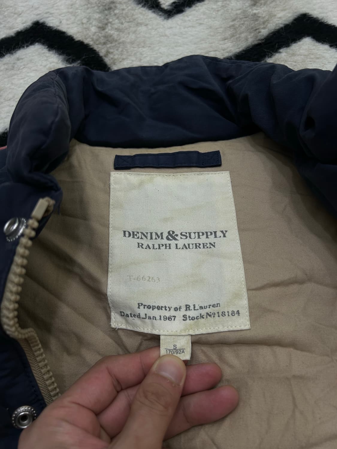 [S]데님앤서플라이 폴로 덕다운 성조기 패딩조끼/네이비 상품이미지6