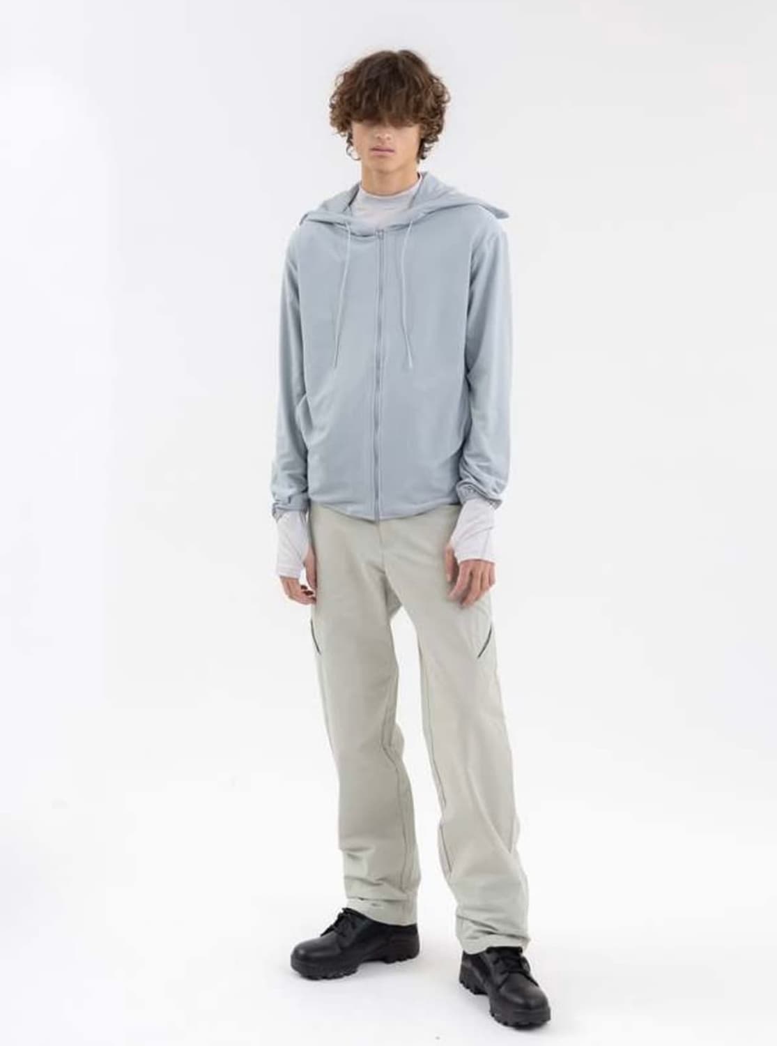 포스트아카이브팩션 센터 그레이 후드 파프 상품이미지5