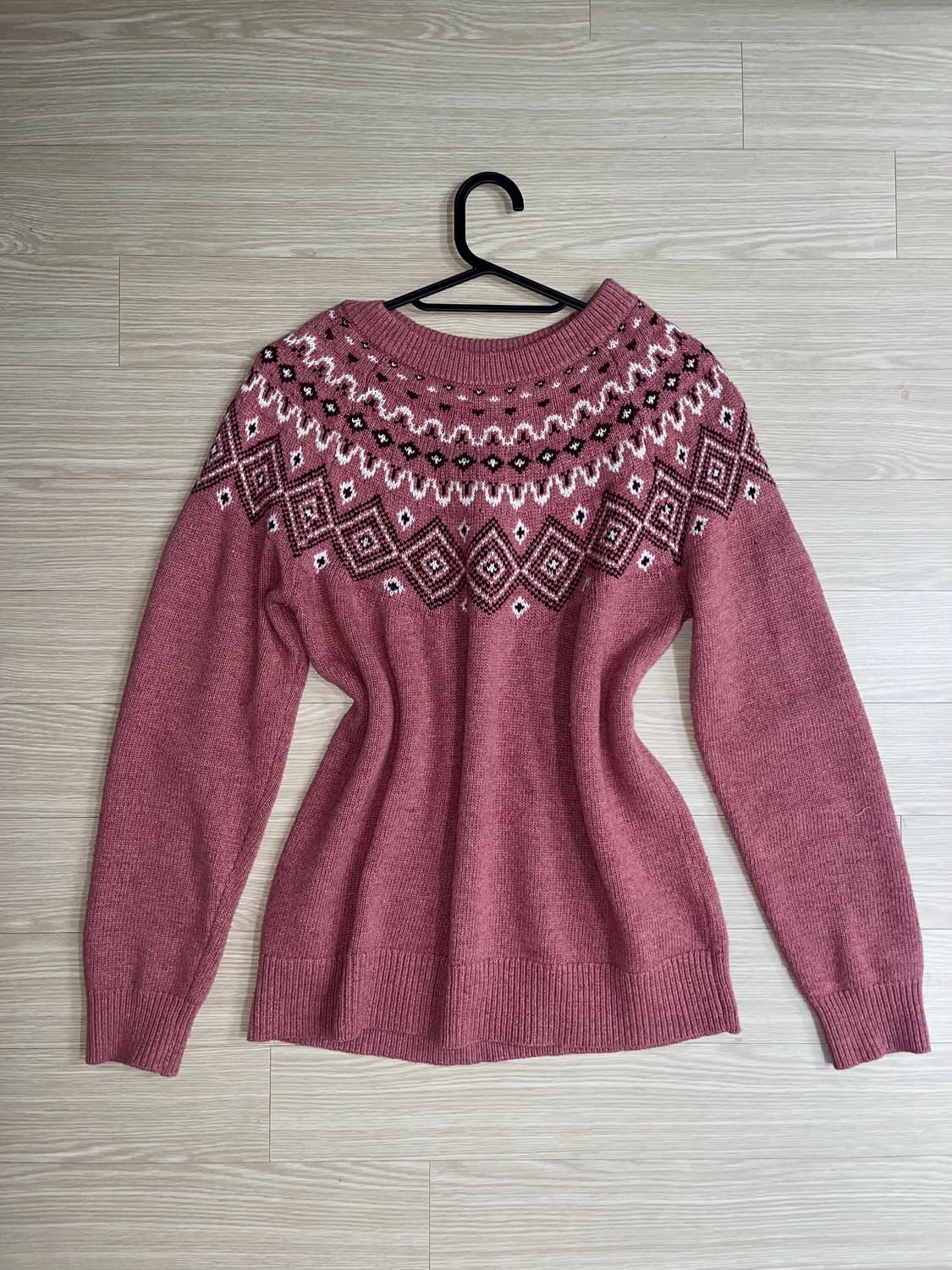 노르딕 인디핑크 울 혼방 니트 상품이미지1