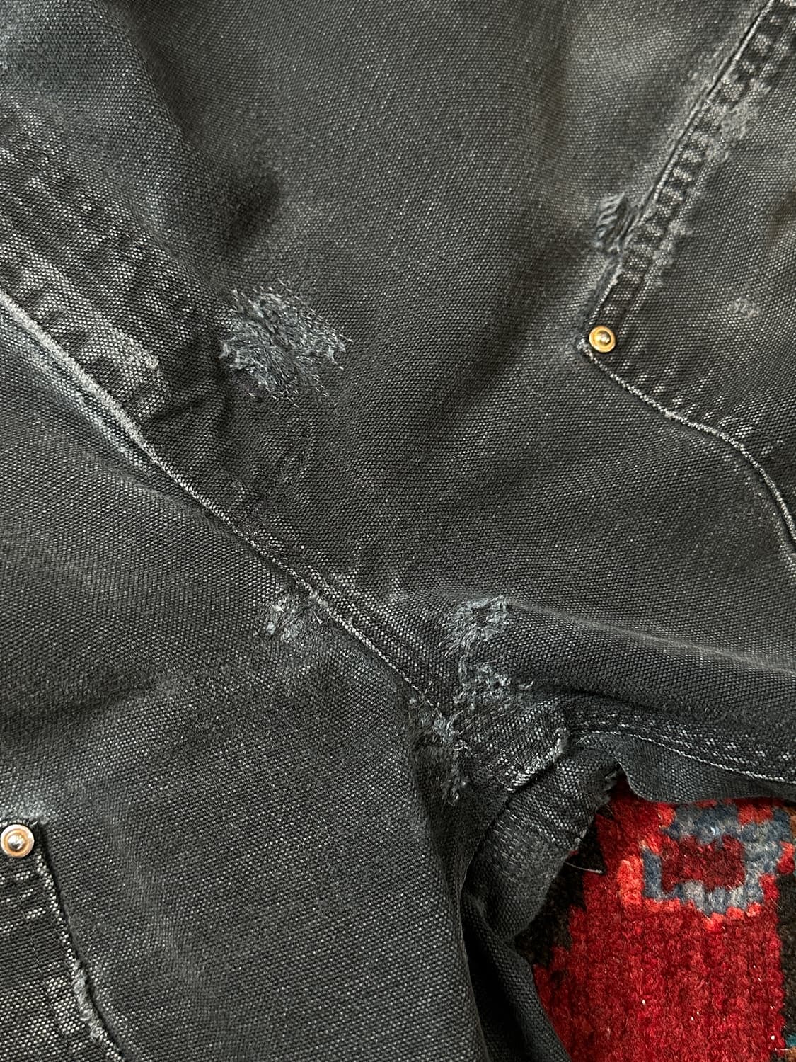 OG USA Made 칼하트 더블니 블랙 칼하트 B01 썩블니 상품이미지10