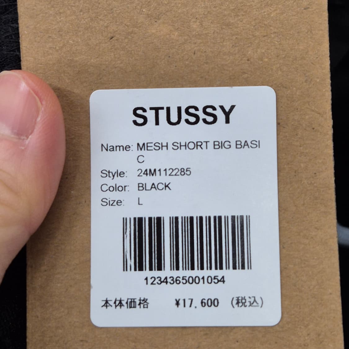 스투시 매쉬 쇼츠 빅 베이직 블랙 L 상품이미지5