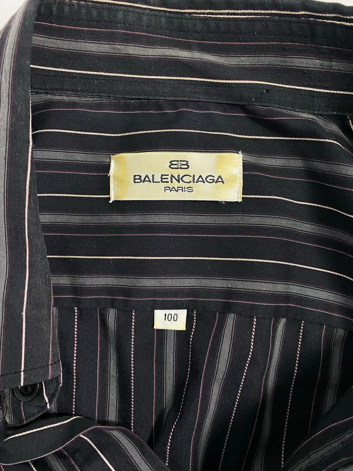 발렌시아가 90s bb로고 스트라이프 셔츠 L 상품이미지5