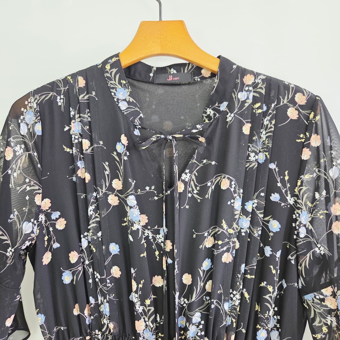 jj지고트 플라워 쉬폰 롱원피스 여성 프리사이즈 상품이미지3