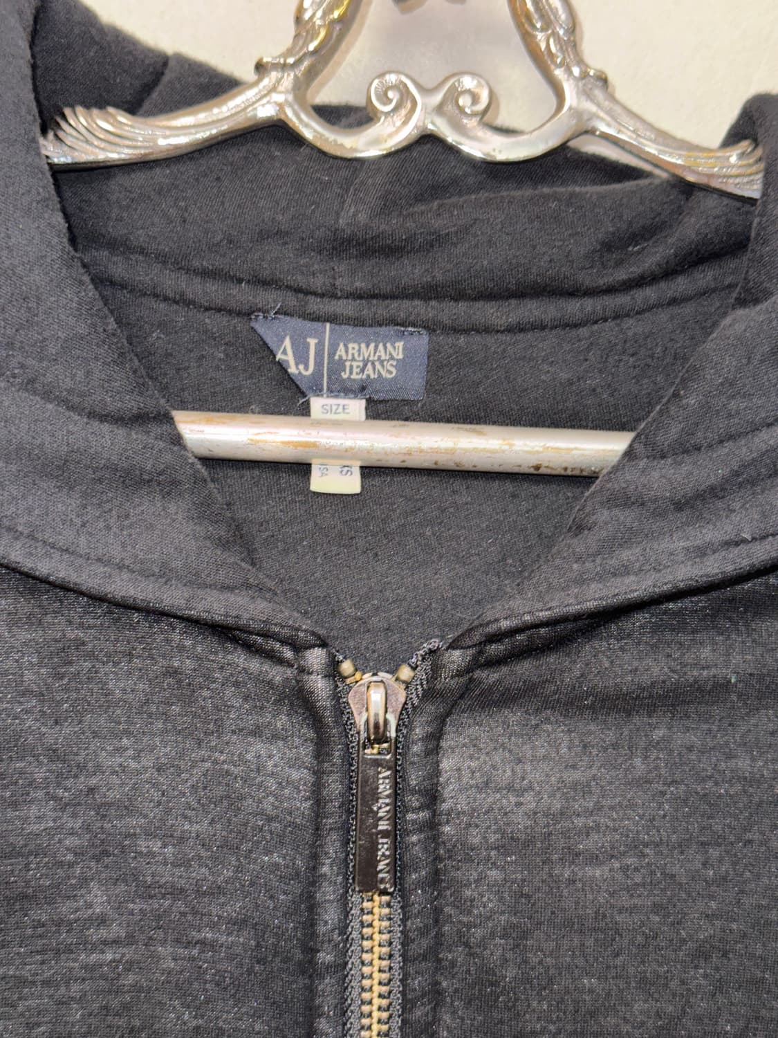 Armani jeans black line logo crop 후드집업 상품이미지5