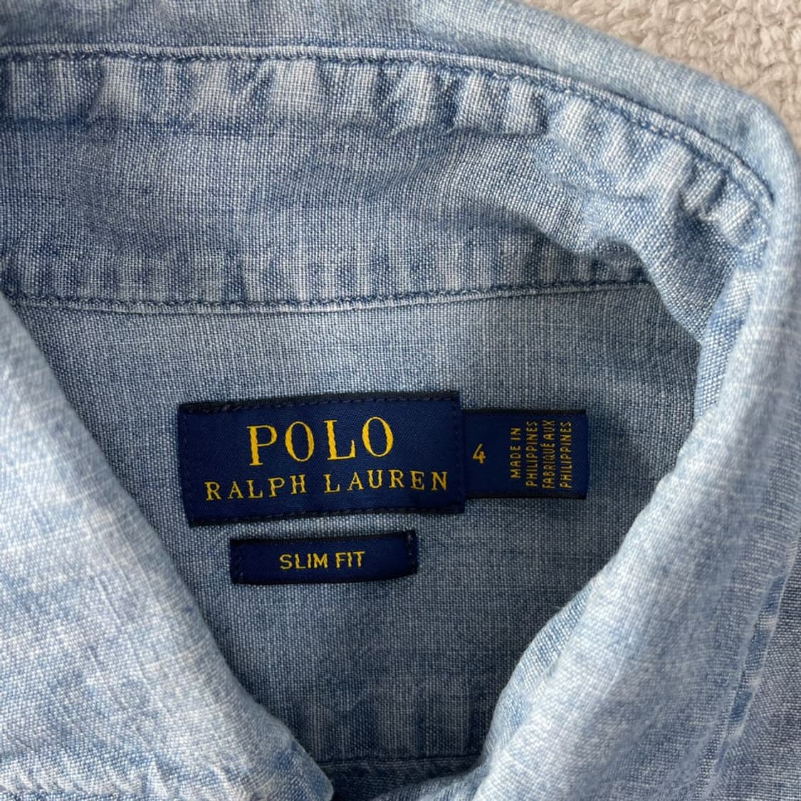 4 폴로 여성 샴브레이 데님 셔츠 상품이미지4