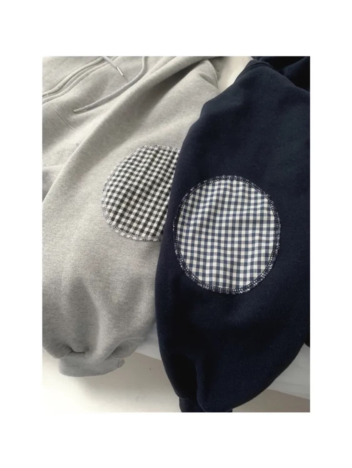 체크 패치 집업 상품이미지1