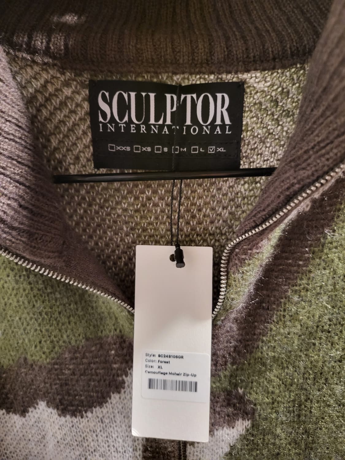 Sculptor 스컬프터 카모 모헤어 집업 XL 새상품 상품이미지4