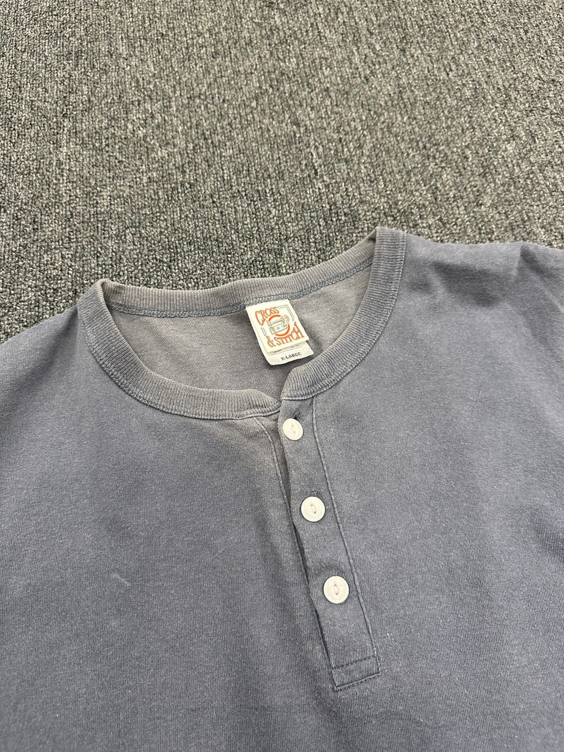 XL) CROSS & STITCH 헨리넥 빈티지 반팔티셔츠 상품이미지4