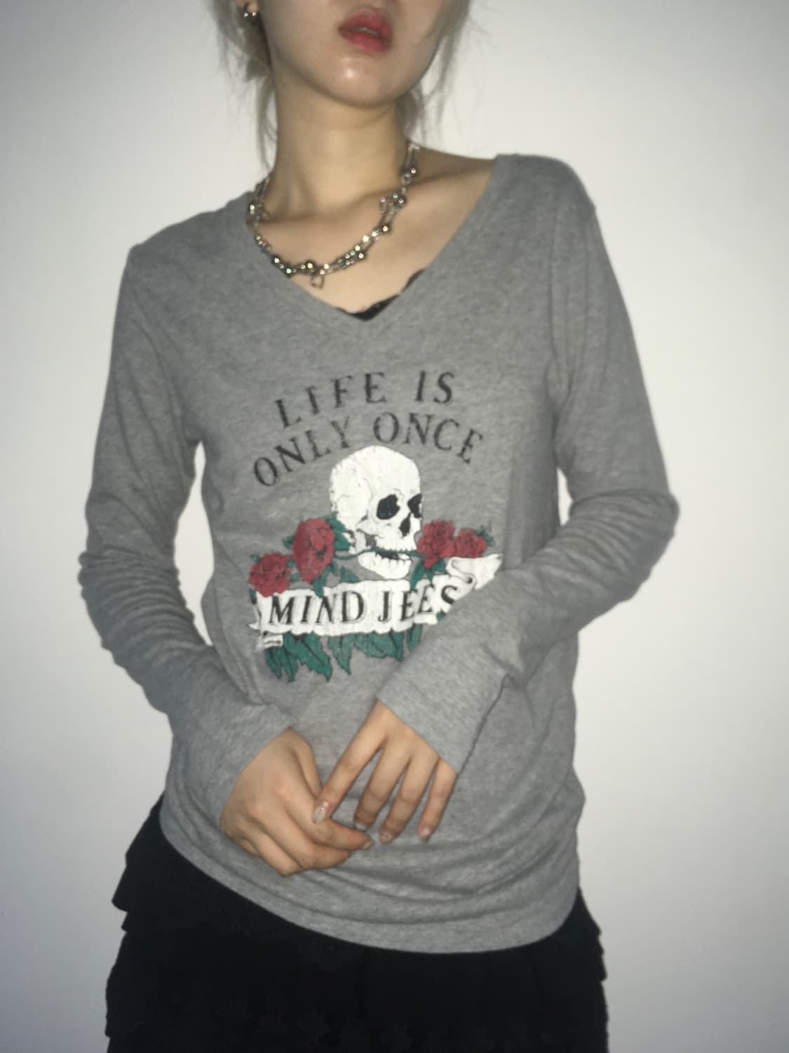 jpn vintage y2k skull long sleeve 상품이미지2