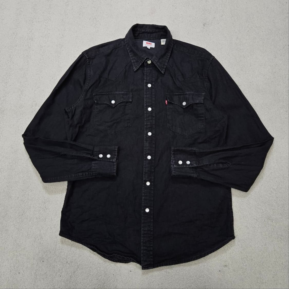 리바이스 웨스턴 셔츠 S 블랙 상품이미지2