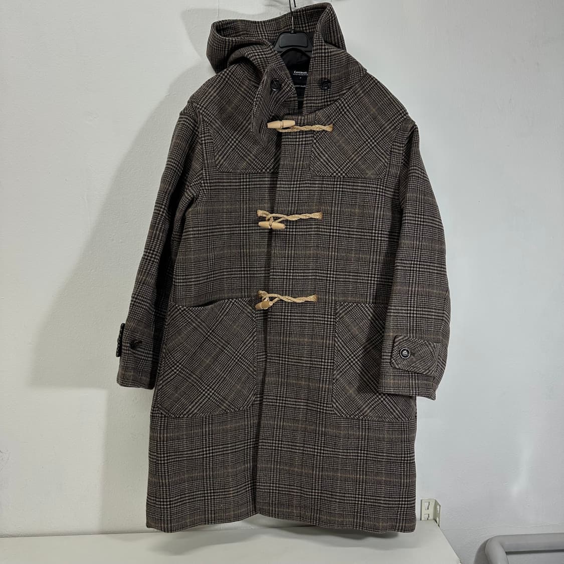 M-L 커버낫 체크 떡볶이 더플코트 상품이미지1