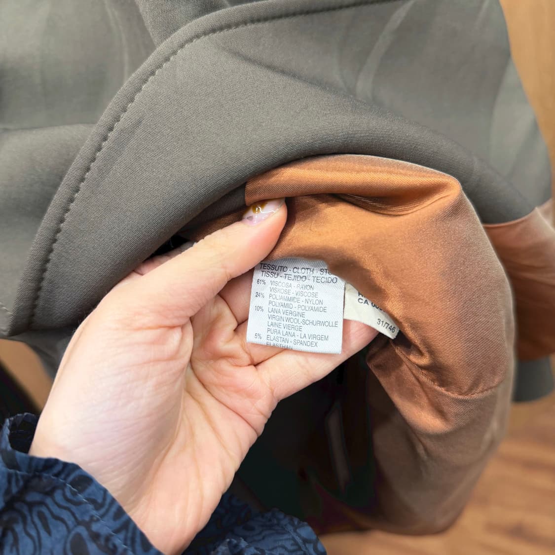 마렐라 클래식 더블 브레스티드 코트 후면 버튼 스트랩 절개 디테일 브라운 상품이미지7