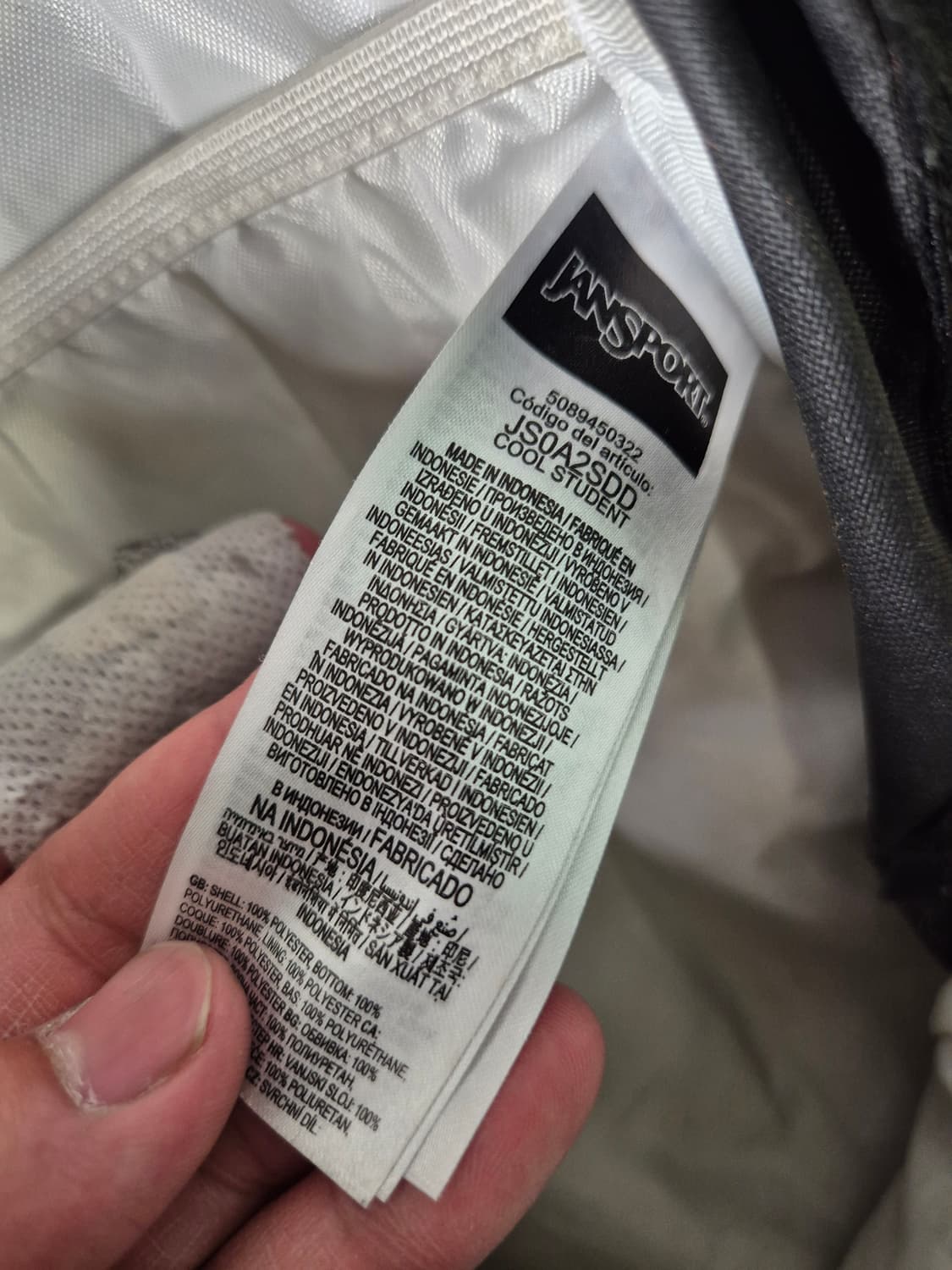 잔스포츠 쿨 스튜던트 백팩 책가방(상태A급) 상품이미지7