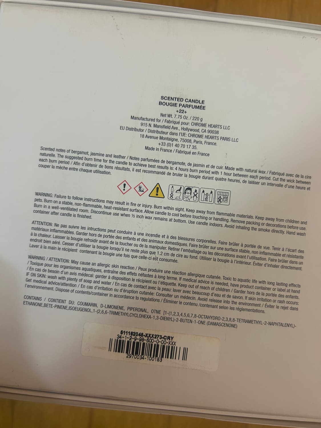 크롬하츠 +22+ 센티드 캔들 220g 새제품 상품이미지6